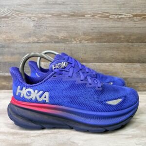 Hoka Clifton 9 GTX Running Shoes Womens 6.5 Blue Pink Waterproof 1141490F